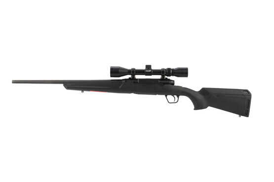 Savage Axis XP Compact 6,5 Creedmoor rifle features a black synthetic stock